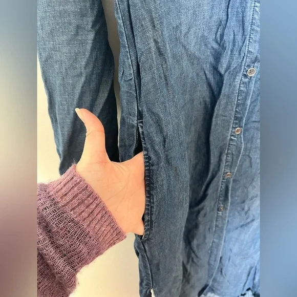 Cloth and Stone denim maxi dress chambray - Picture 6 of 10